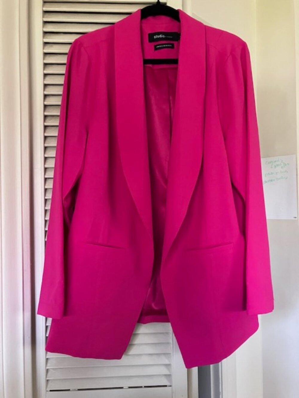 Studio by Torrid Size 1 (14-16) HOT PINK Open Front Blazer with Pockets